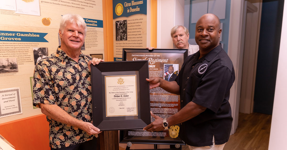 Spathe’s Director of Strategic Relations, AC Coley, Donates Military Accolades to the Dunedin History Museum for 9/11 Anniversary
